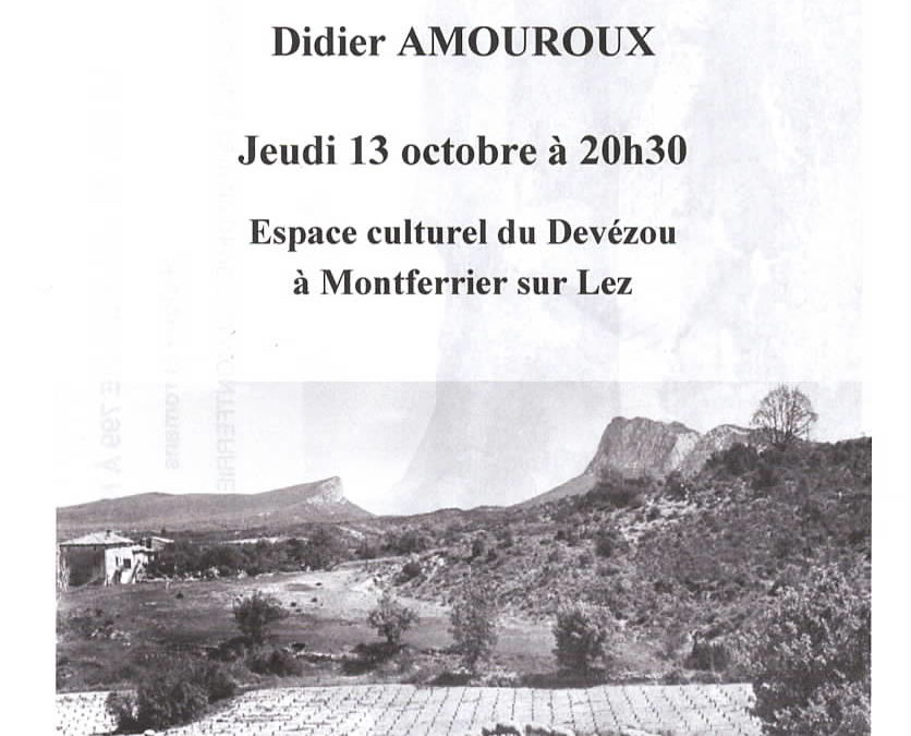 jeudi 13 octobre à 20h30 MONTFERRIER SUR LEZ